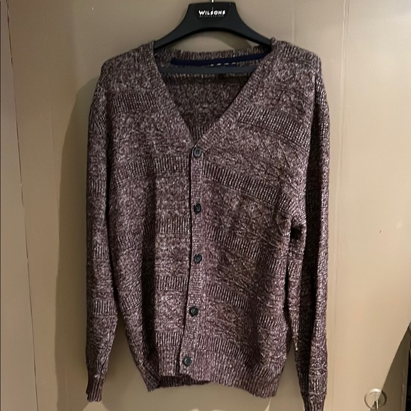 Club Room Other - Club Room Button Down Cardigan Sweater in Marled Brown. Men’s Sz Large